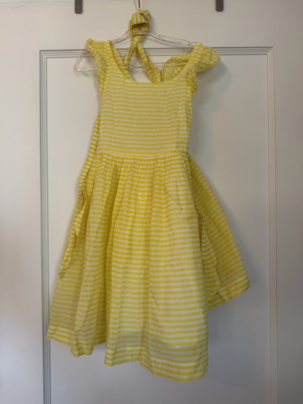 Jacadi Yellow and White Striped Sundress